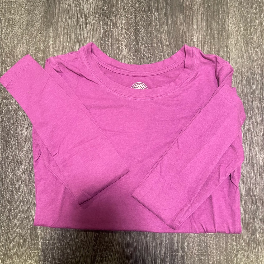 Under scrub shirt